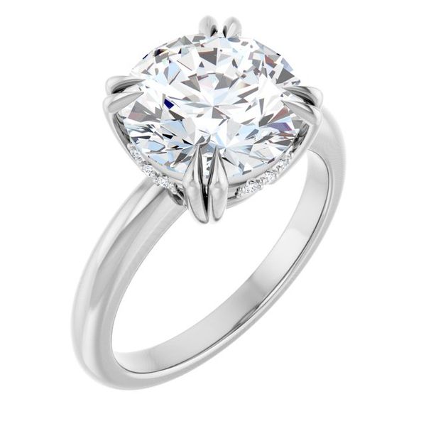 Double Claw-Prong Engagement Ring