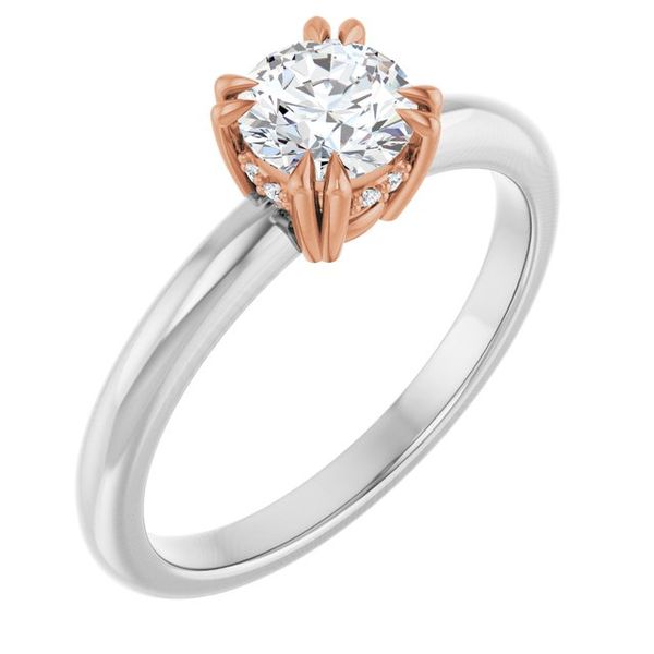 Double Claw-Prong Engagement Ring