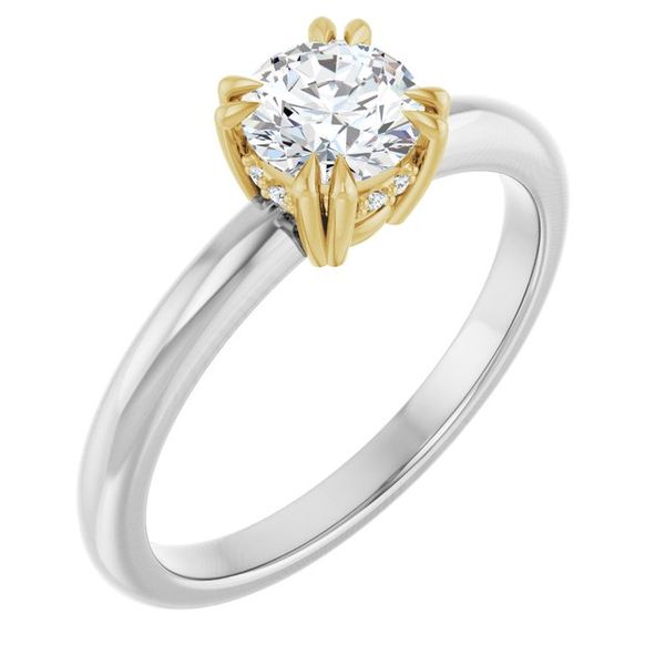 Double Claw-Prong Engagement Ring