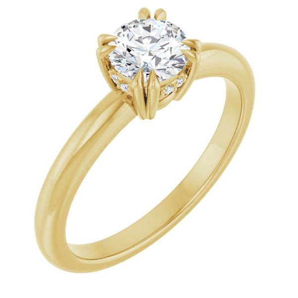Double Claw-Prong Engagement Ring
