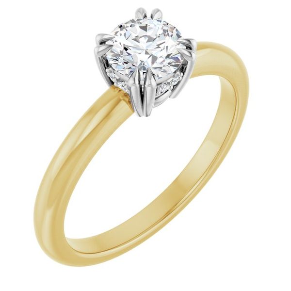 Double Claw-Prong Engagement Ring