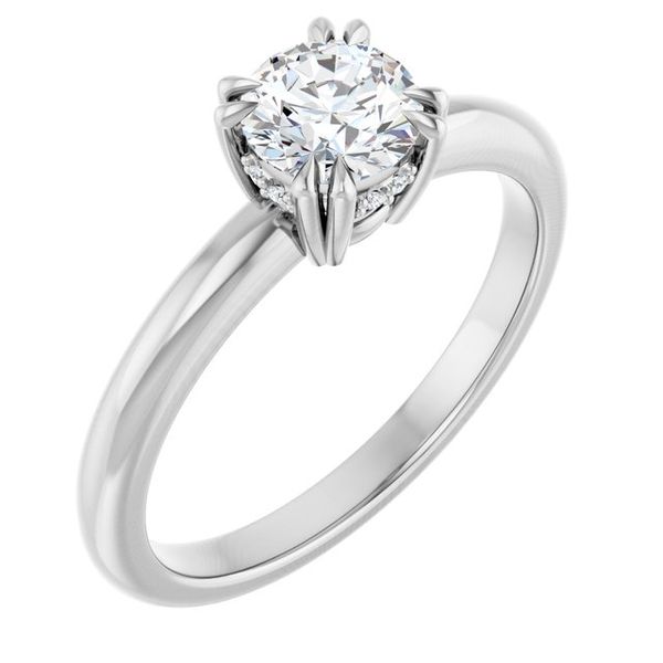 Double Claw-Prong Engagement Ring