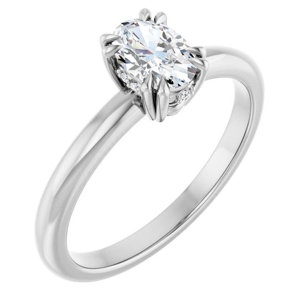 Double Claw-Prong Engagement Ring