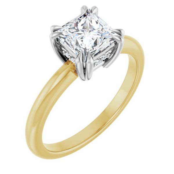 Double Claw-Prong Engagement Ring