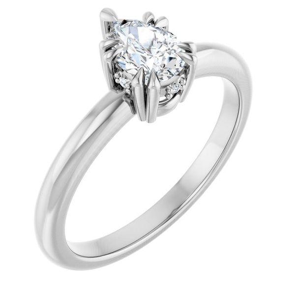 Double Claw-Prong Engagement Ring