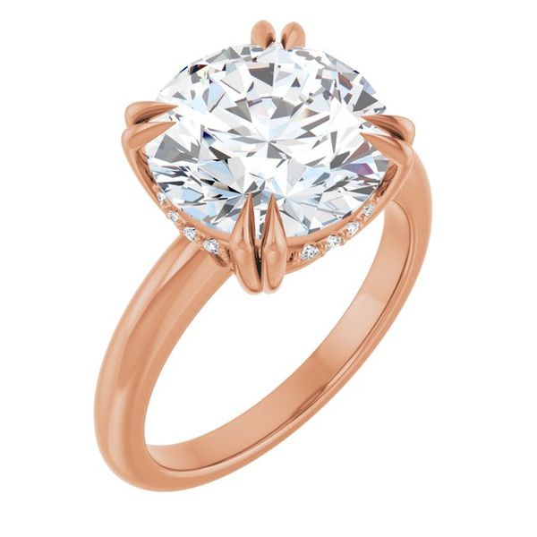 Double Claw-Prong Engagement Ring