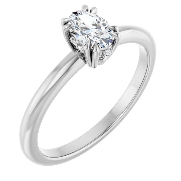 Double Claw-Prong Engagement Ring