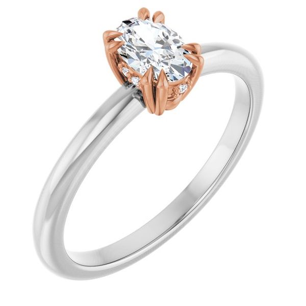 Double Claw-Prong Engagement Ring