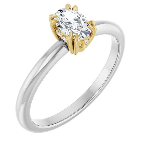 Double Claw-Prong Engagement Ring