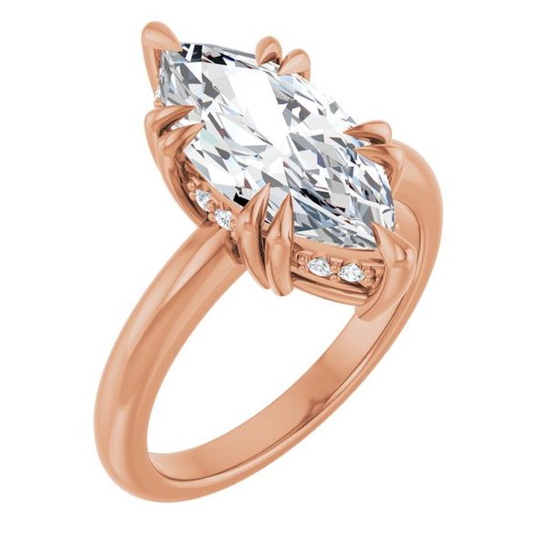 Double Claw-Prong Engagement Ring