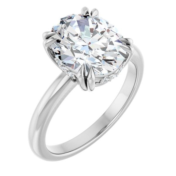 Double Claw-Prong Engagement Ring