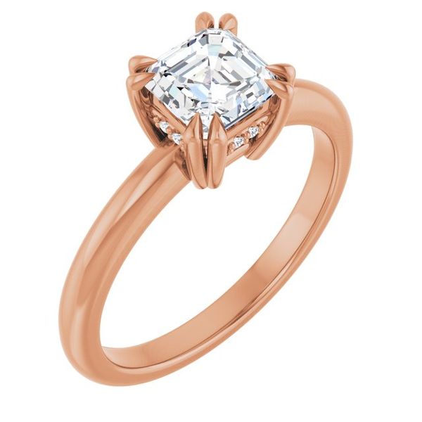 Double Claw-Prong Engagement Ring