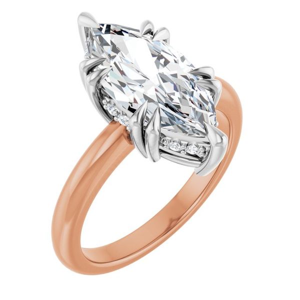 Double Claw-Prong Engagement Ring