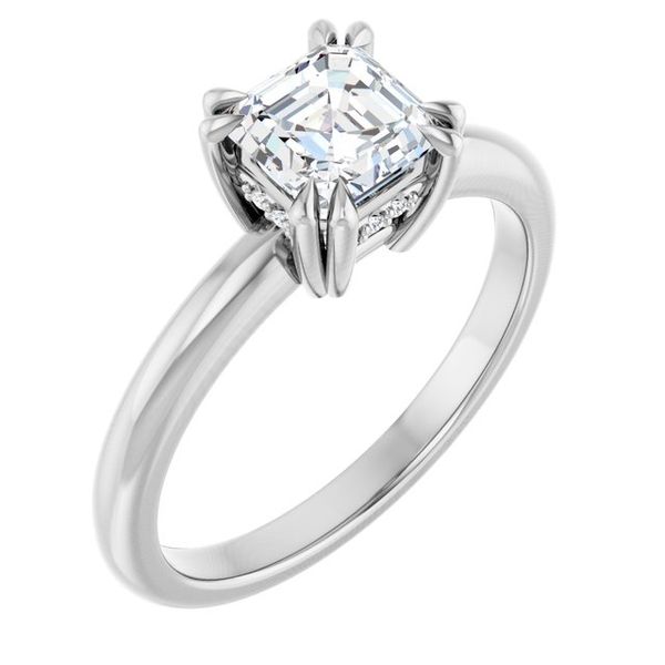 Double Claw-Prong Engagement Ring
