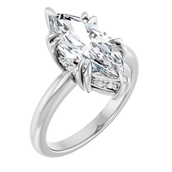 Double Claw-Prong Engagement Ring