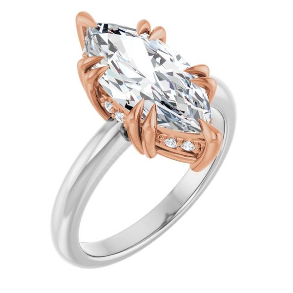 Double Claw-Prong Engagement Ring