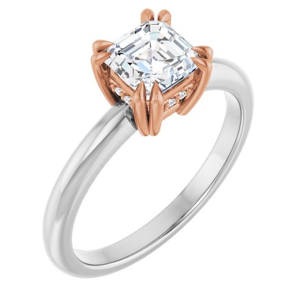 Double Claw-Prong Engagement Ring