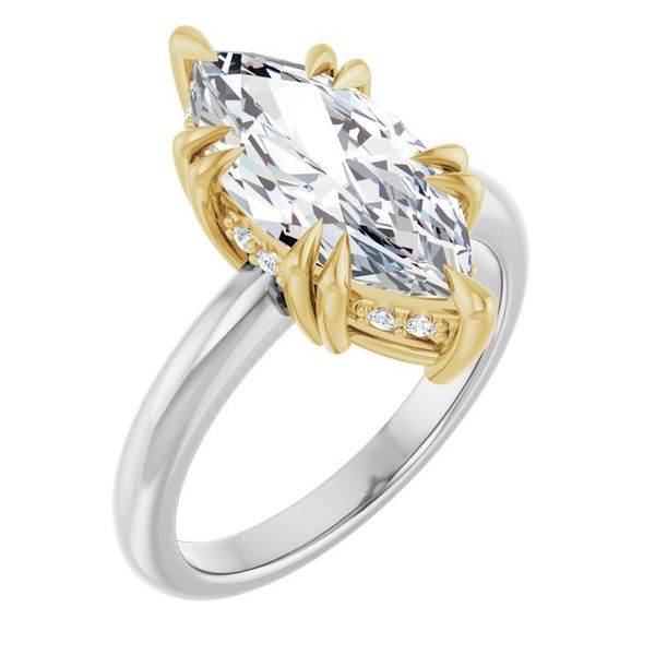 Double Claw-Prong Engagement Ring