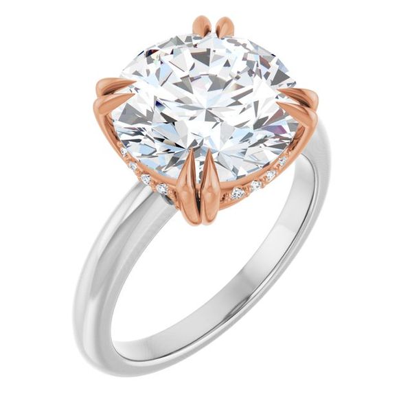 Double Claw-Prong Engagement Ring