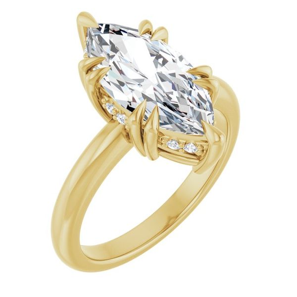 Double Claw-Prong Engagement Ring