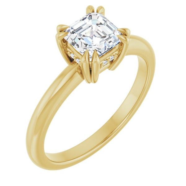Double Claw-Prong Engagement Ring