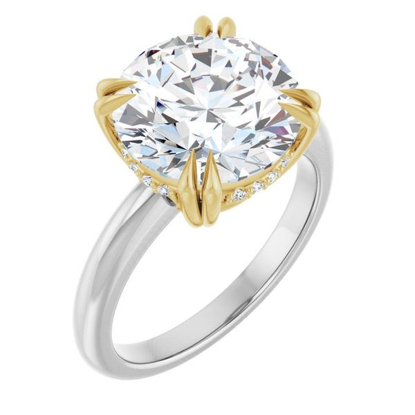Double Claw-Prong Engagement Ring