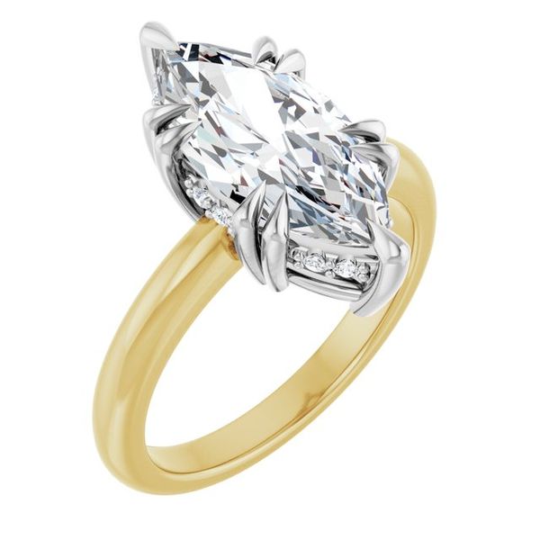 Double Claw-Prong Engagement Ring