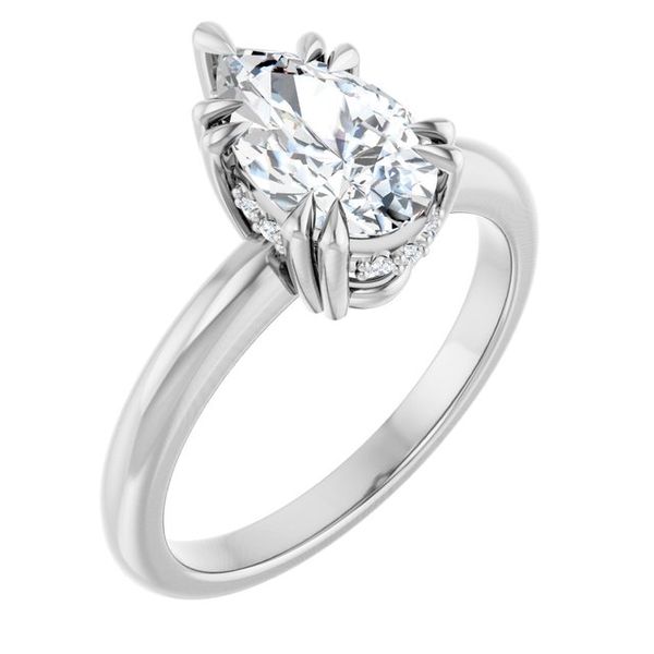 Double Claw-Prong Engagement Ring