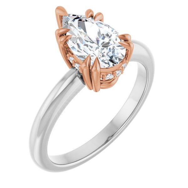 Double Claw-Prong Engagement Ring