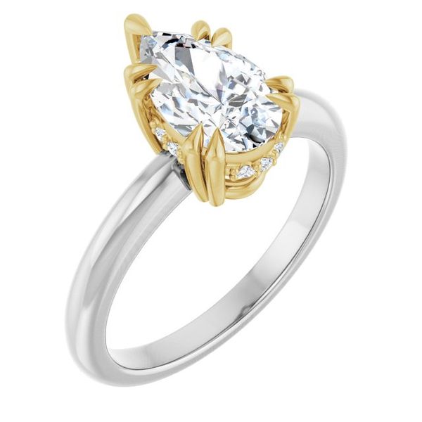 Double Claw-Prong Engagement Ring