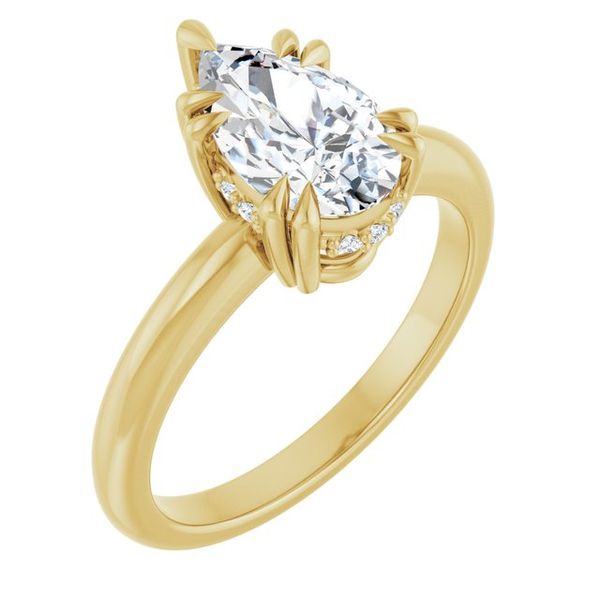 Double Claw-Prong Engagement Ring