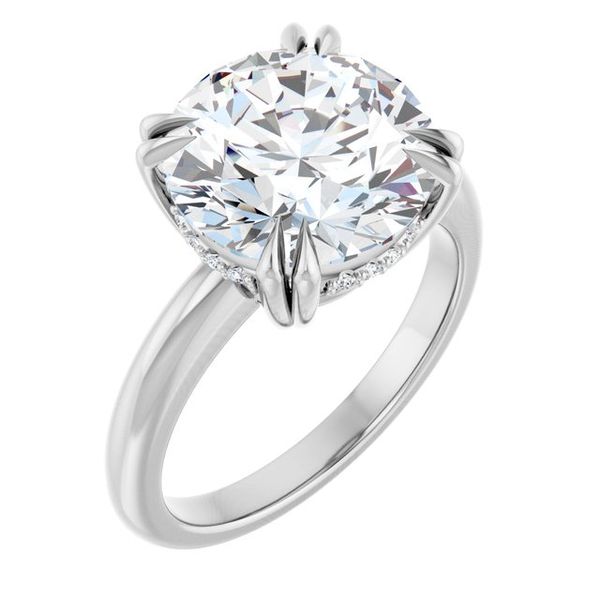Double Claw-Prong Engagement Ring