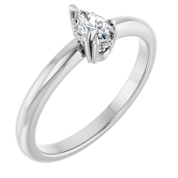 Double Claw-Prong Engagement Ring