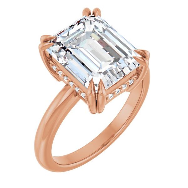 Double Claw-Prong Engagement Ring