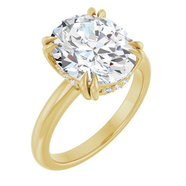 Double Claw-Prong Engagement Ring