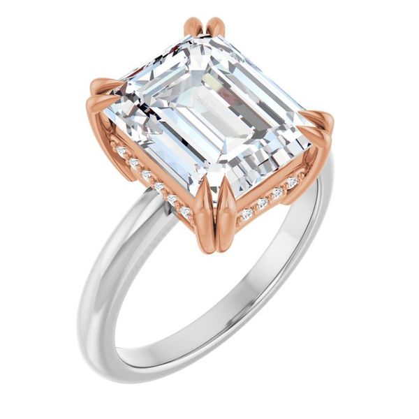 Double Claw-Prong Engagement Ring