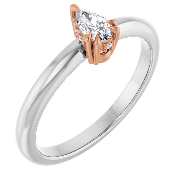 Double Claw-Prong Engagement Ring