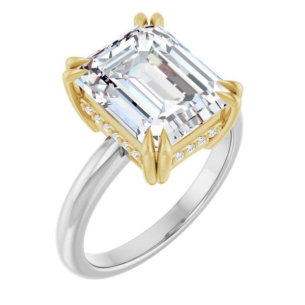 Double Claw-Prong Engagement Ring