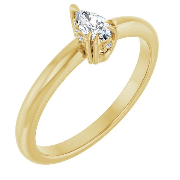 Double Claw-Prong Engagement Ring