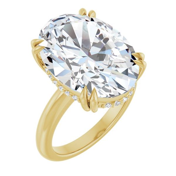 Double Claw-Prong Engagement Ring