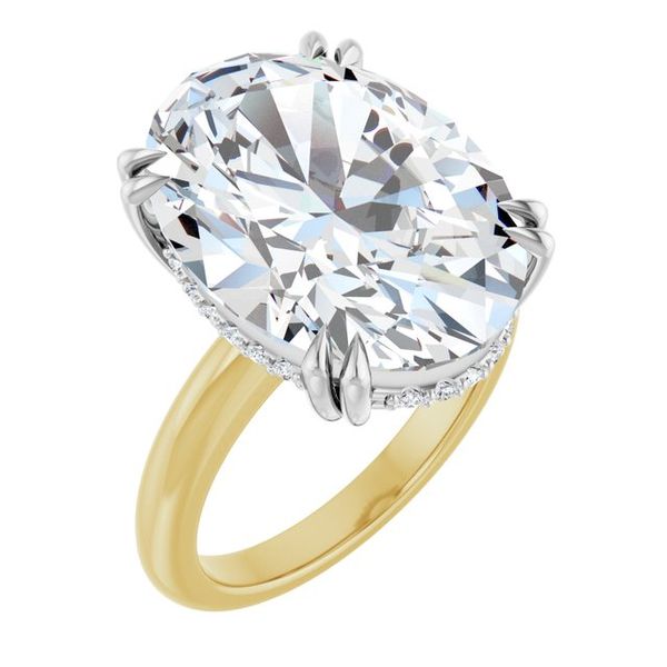 Double Claw-Prong Engagement Ring