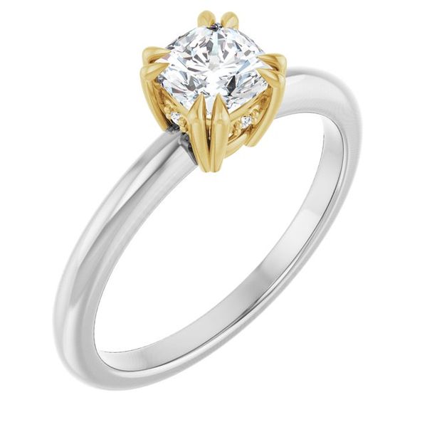 Double Claw-Prong Engagement Ring