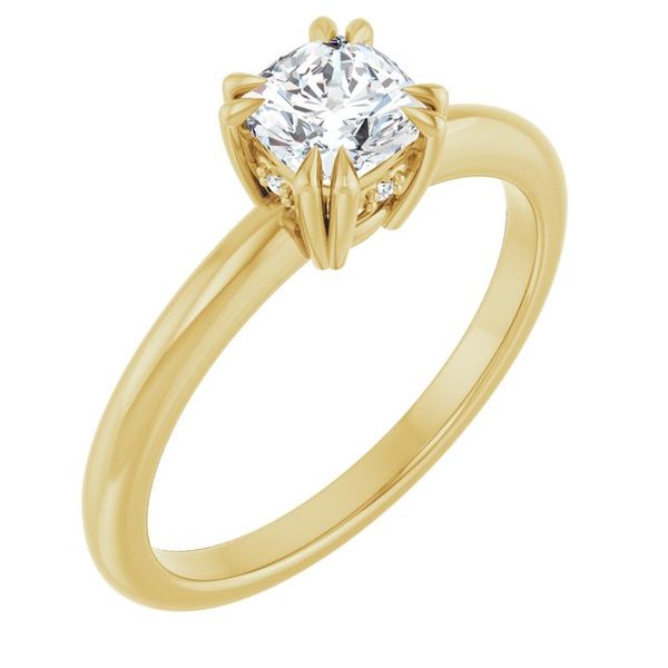 Double Claw-Prong Engagement Ring