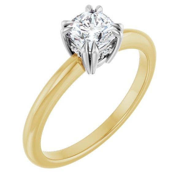 Double Claw-Prong Engagement Ring