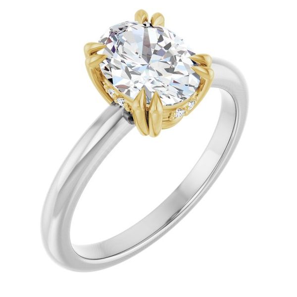 Double Claw-Prong Engagement Ring