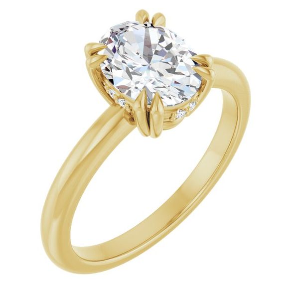 Double Claw-Prong Engagement Ring