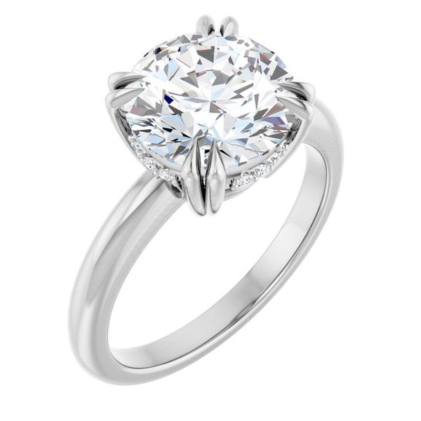 Double Claw-Prong Engagement Ring