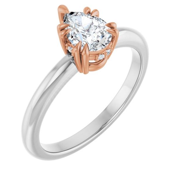 Double Claw-Prong Engagement Ring