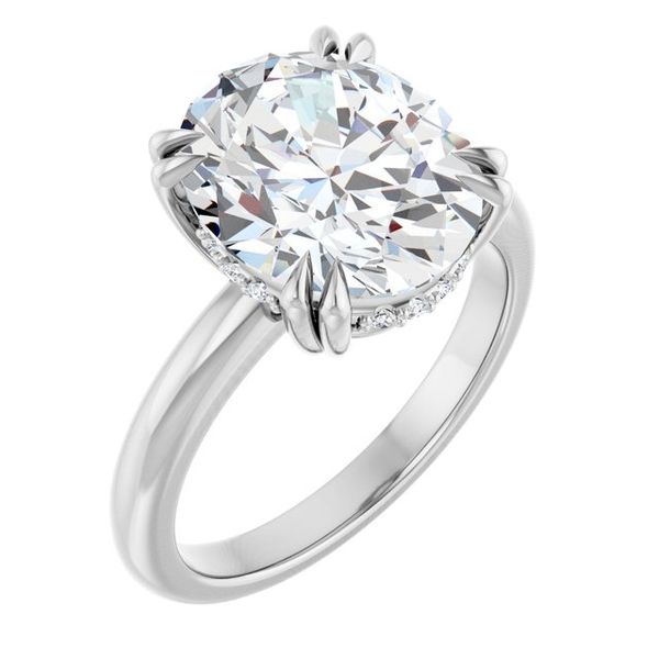 Double Claw-Prong Engagement Ring