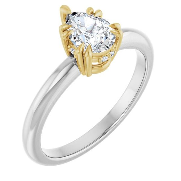 Double Claw-Prong Engagement Ring